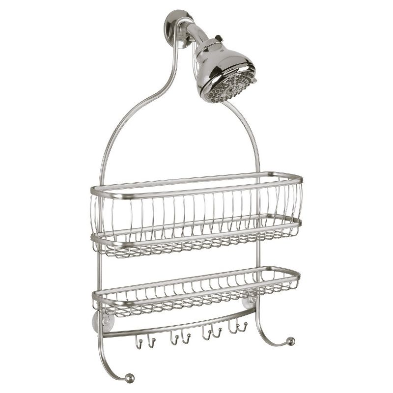 York Lyra Jumbo Shower Caddy Pearl - iDESIGN