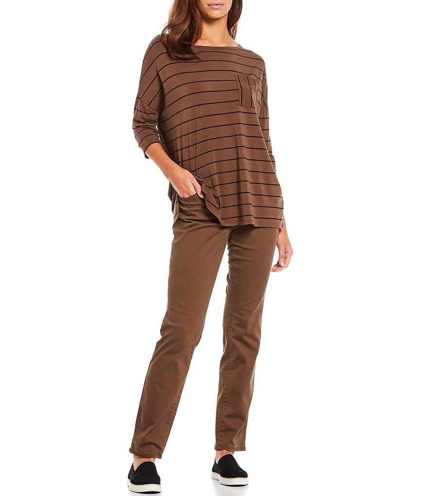 Ruby Rd. Petite Size Double Face Stretch Embellished Hem Capri Pants