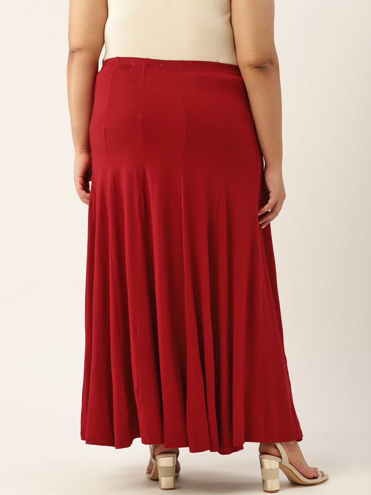 theRebelinme Maroon Maxi Skirt