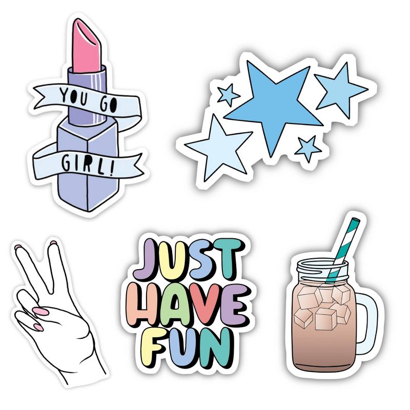 Big Moods Girl Power Aesthetic Sticker Pack 5pc