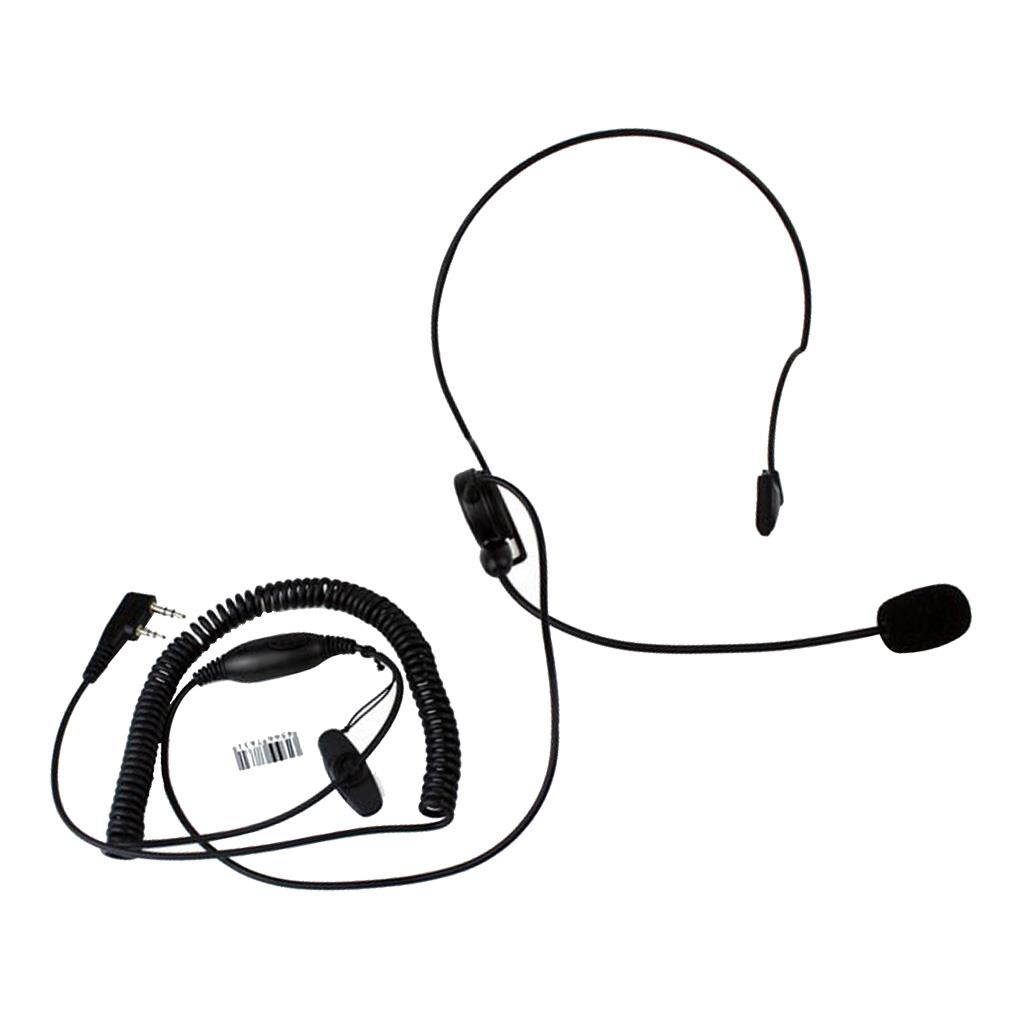 Walkie Talkie Mic Headset 2Pin Over Head Headphones for HYT TYT UV5R 888S