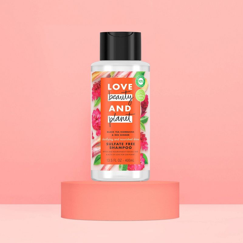 Love Beauty & Planet Black Tea Kombucha & Red Ginger Sulfate Free Shampoo - 13.5 fl oz