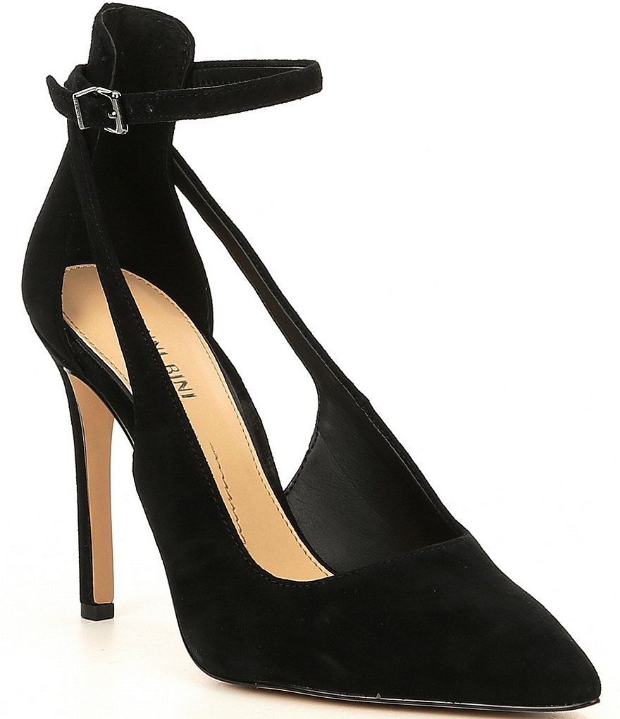 Gianni Bini Lulaa Suede Cut-Out Dress Pumps