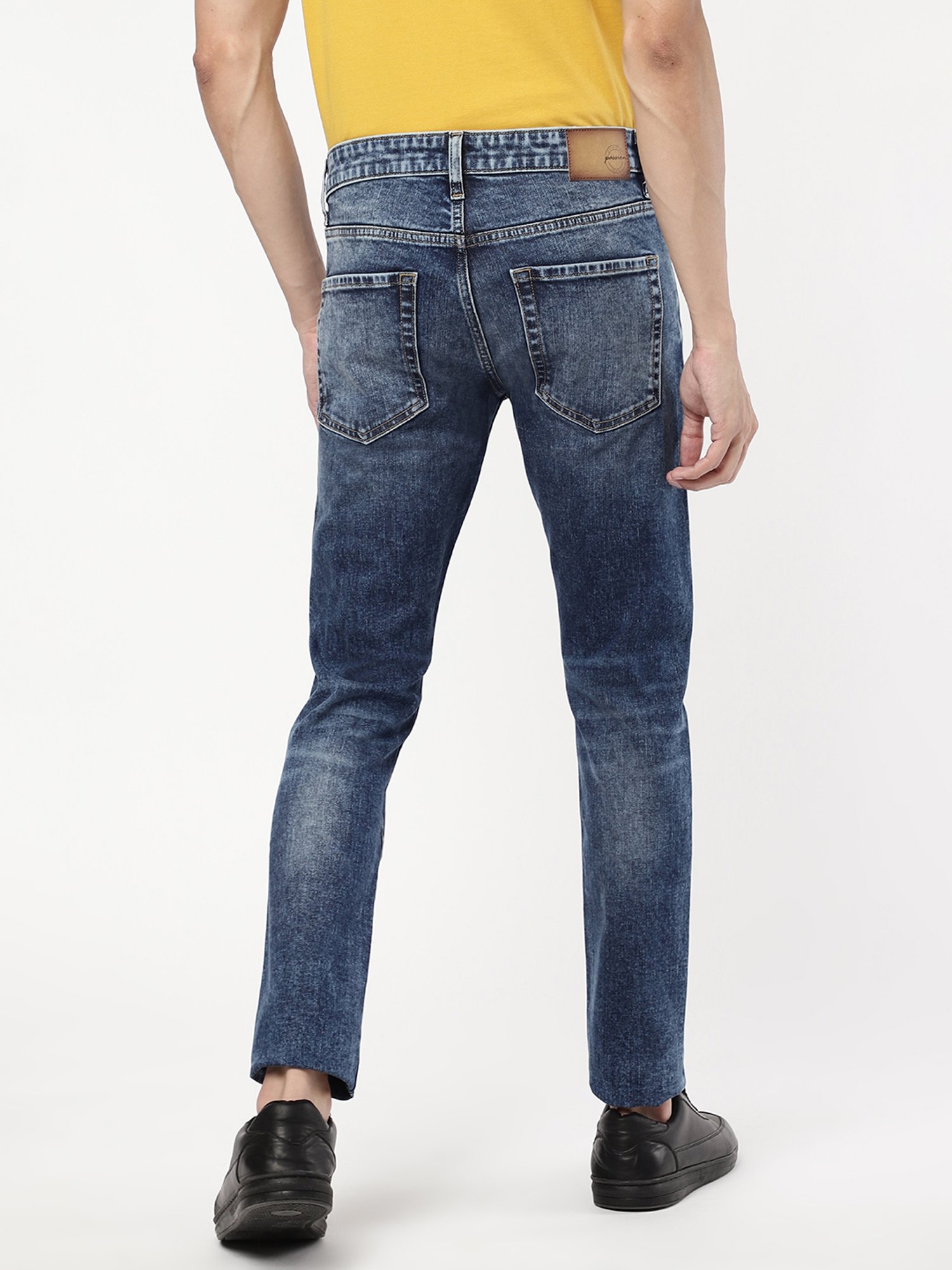Passion Blue Slim Fit Heavily Washed Jeans