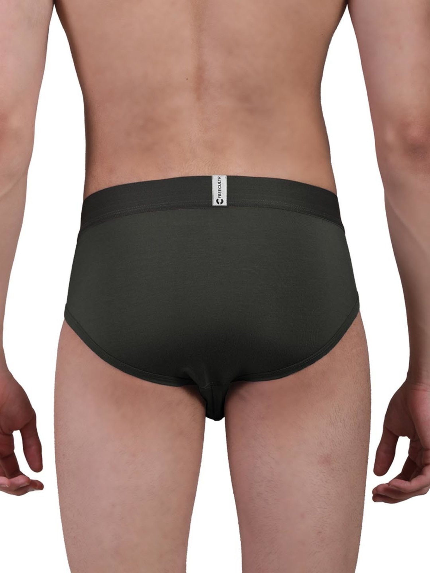 Freecultr Avocado Green & Port Wine Comfort Fit Briefs - Pack of 2