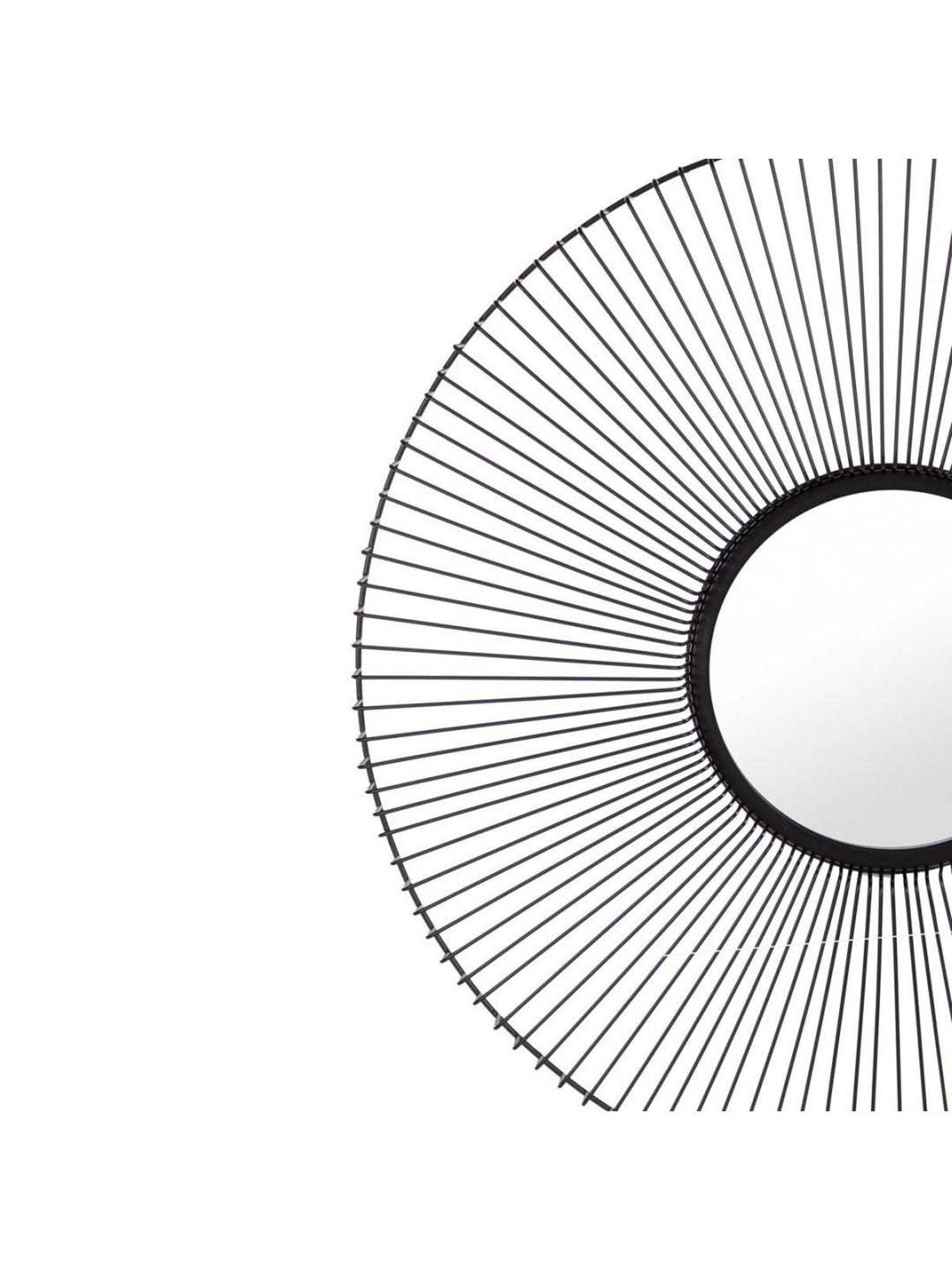 Home4U Black Mild Steel 81 cm Wall Mirror - Set of 1