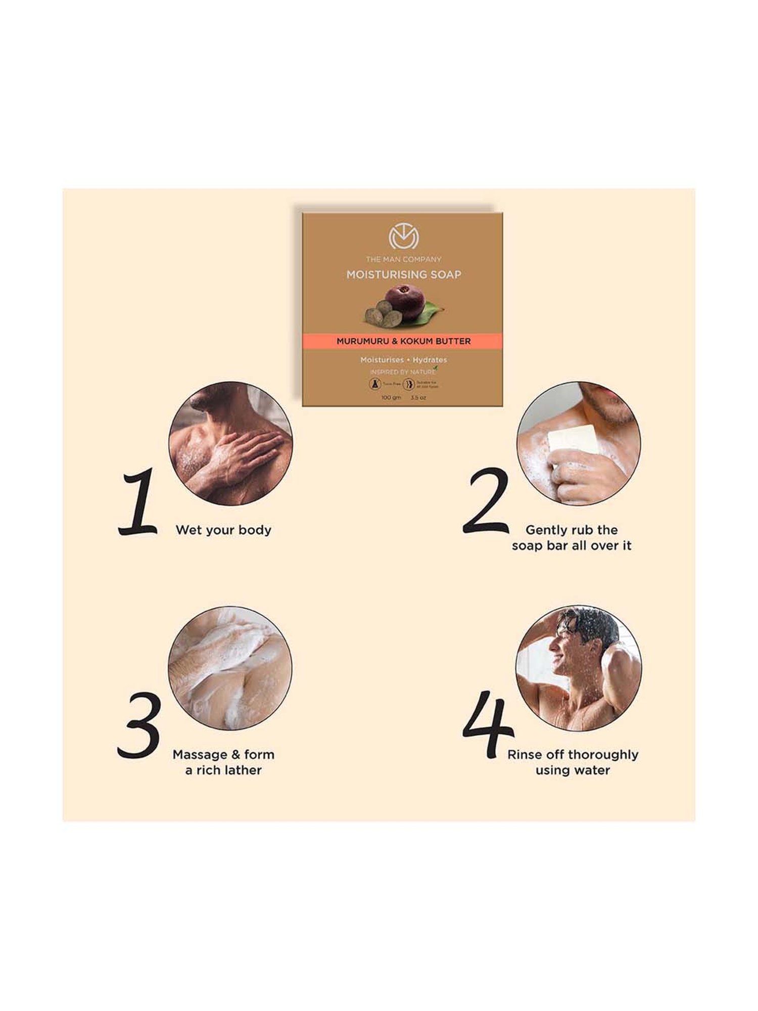 The Man Company Moisturising Soap for Men - (Pack of 2)