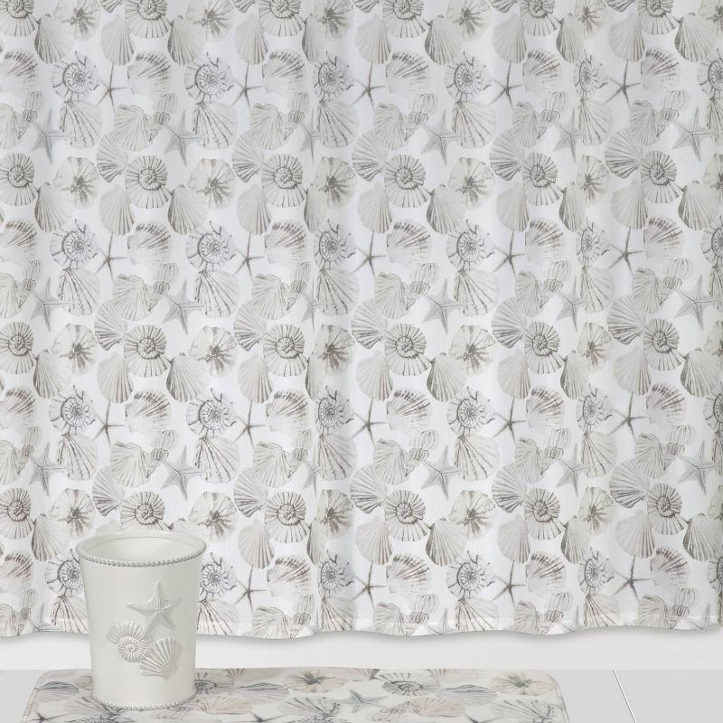 Shell Cove Shower Curtain White - Creative Bath