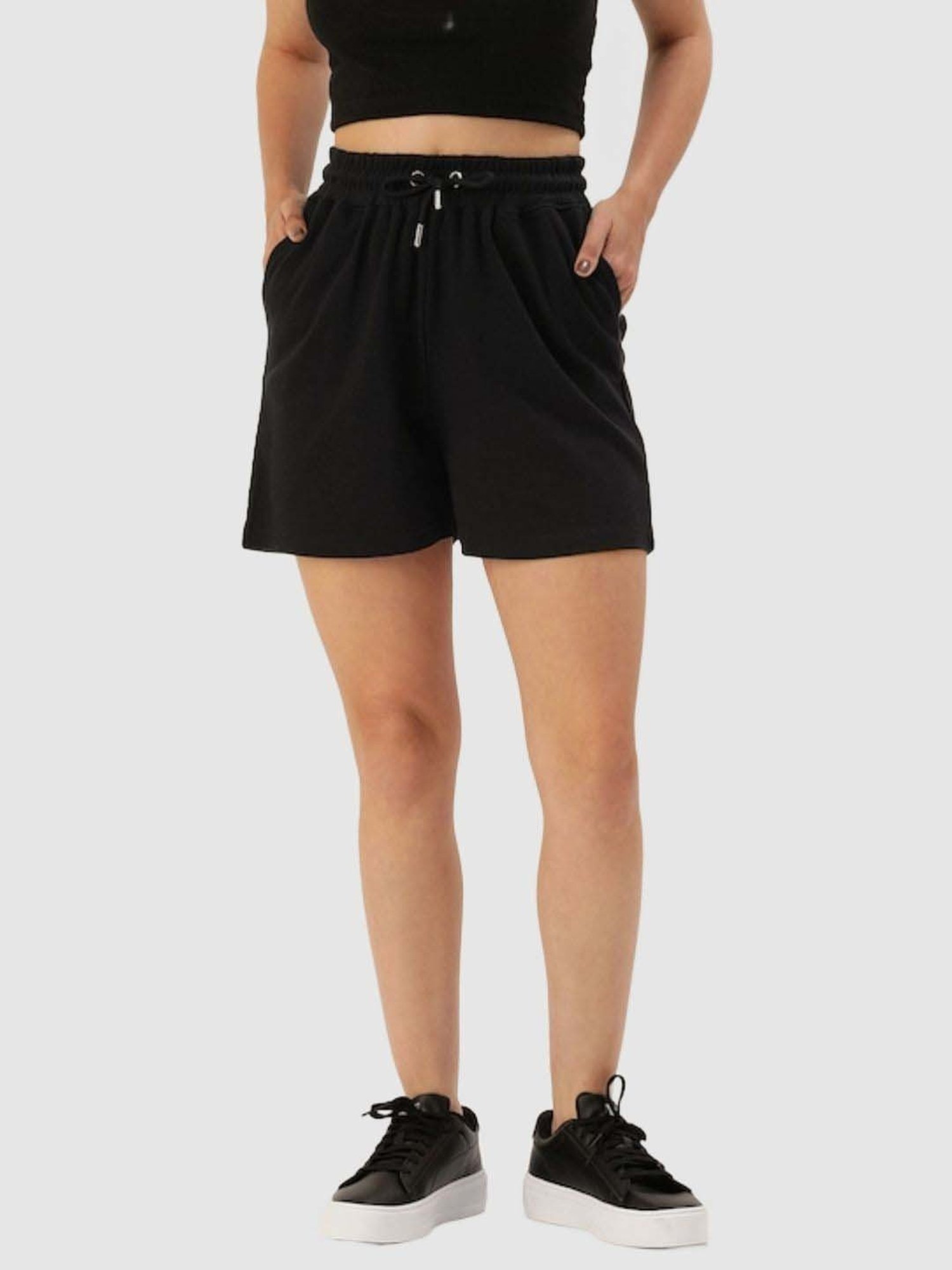 Bene Kleed Black Cotton Shorts