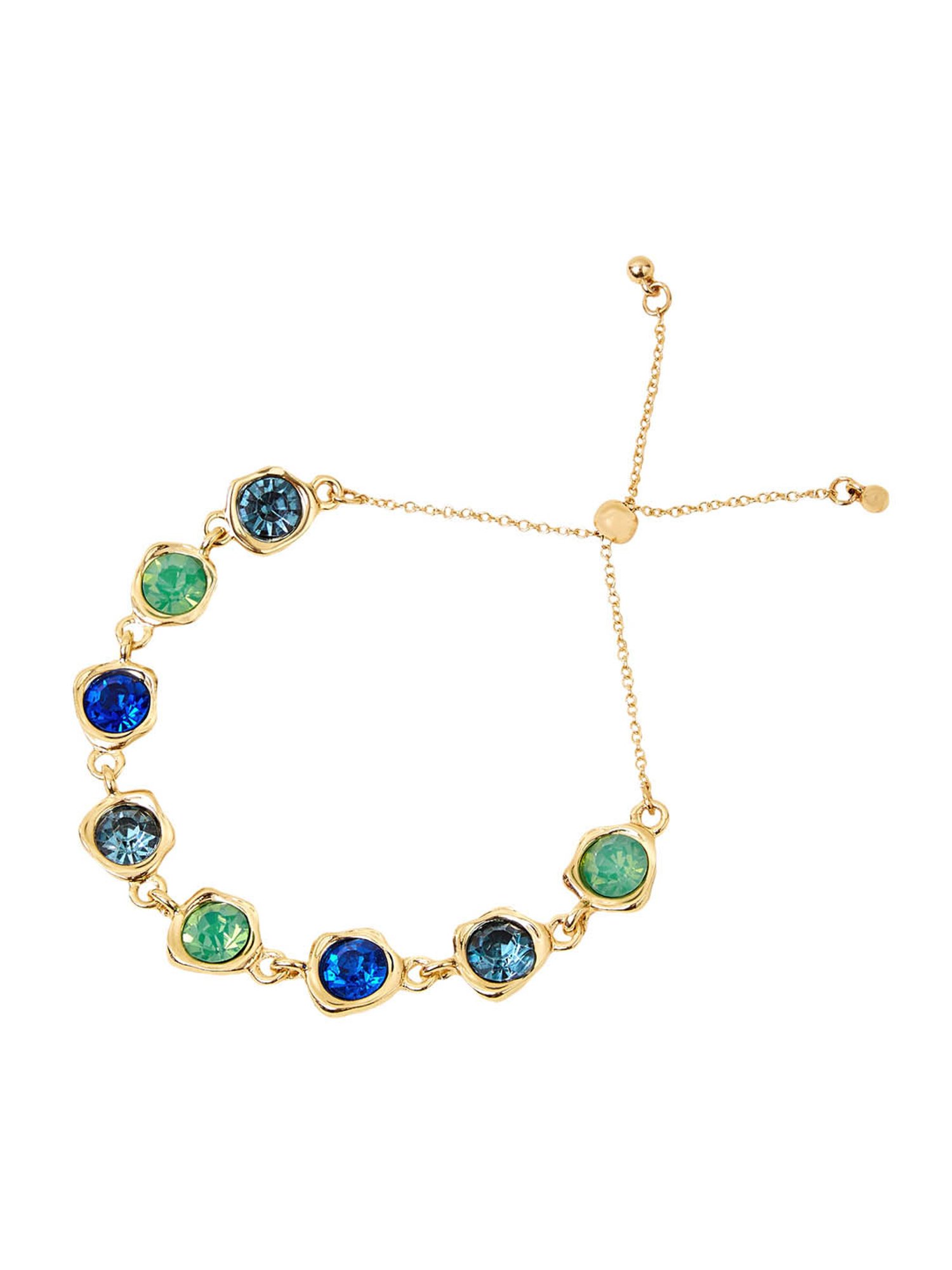 Accessorize London Green Molten Gem Bracelet for Women