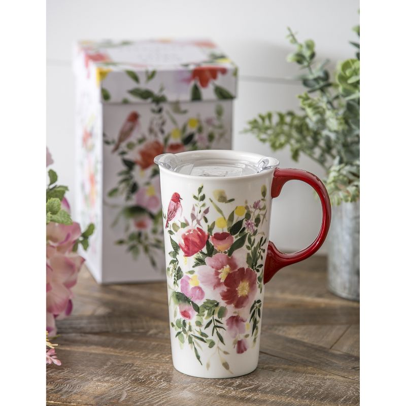 Evergreen Cypress Home Ceramic Travel Cup 17oz. ,withbox Forrest Friends