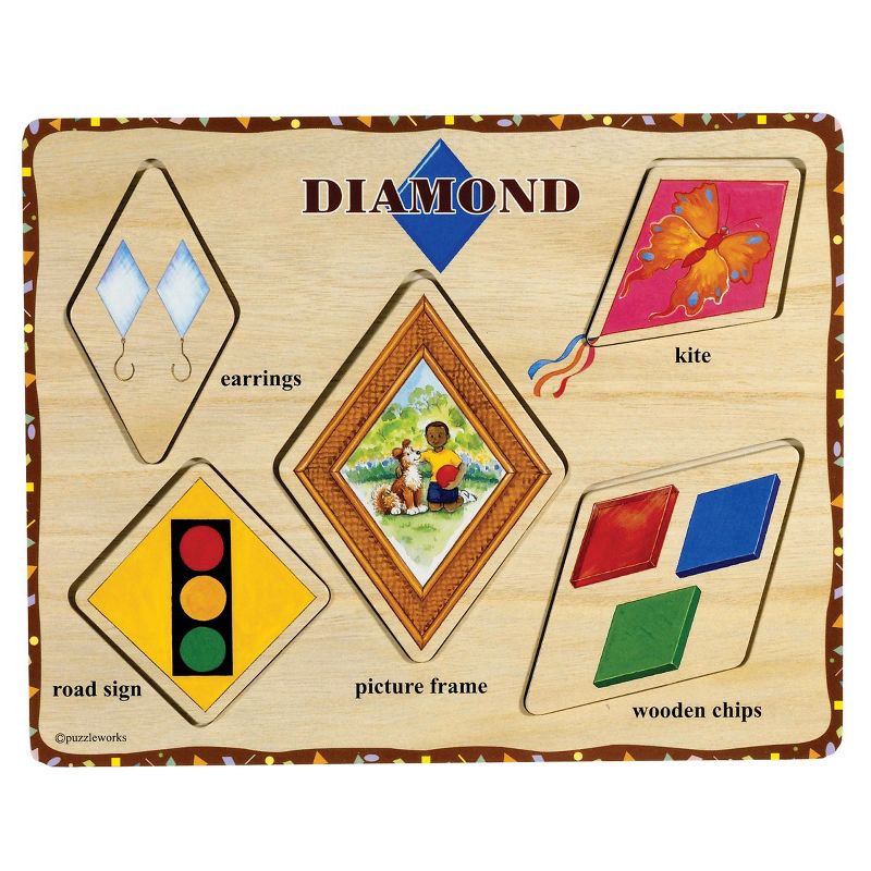 Puzzleworks Self Correcting Coloful Shape Puzzles  - Set of 6