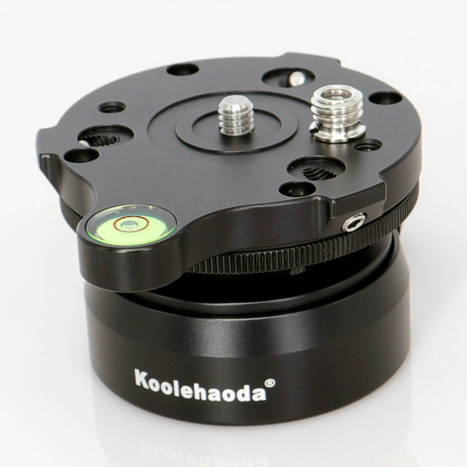 koolehaoda Tripod Leveling Base Aluminum Alloy Leveler Adjusting Plate with 1/4" Thread,Bubble Level