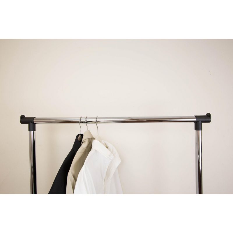 Sunbeam Chrome Plated Steel Double Garment Rack, Black