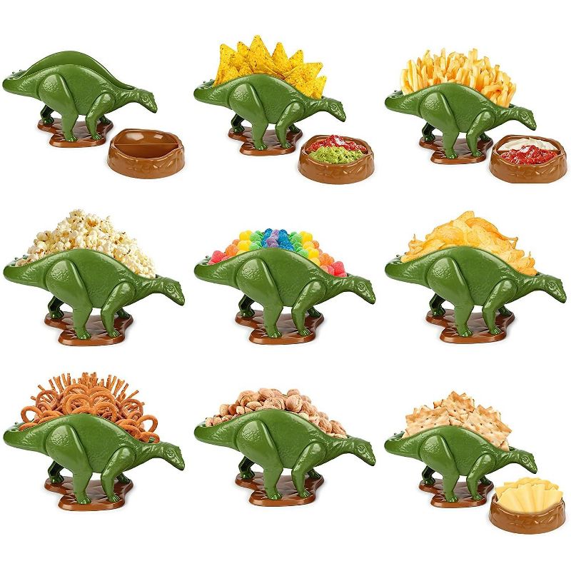 Funwares NACHOsaurus Sculpted Dinosaur Snack & Dip Bowl Set