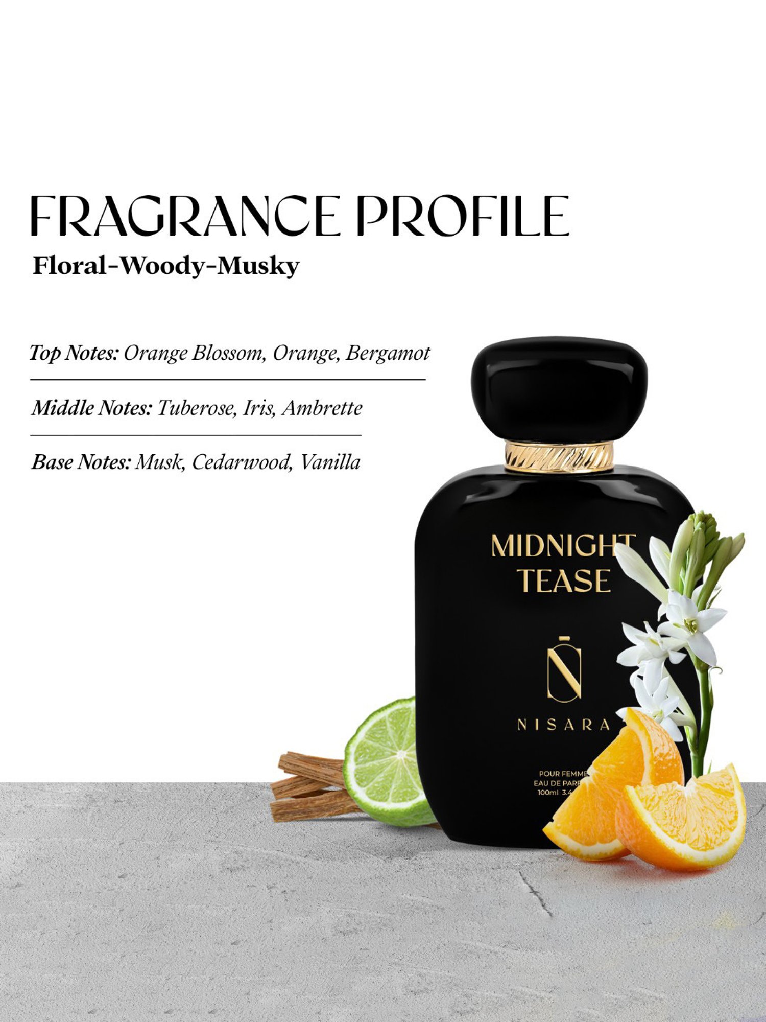 NISARA Midnight Tease Eau de Parfum for Women - 100 ml