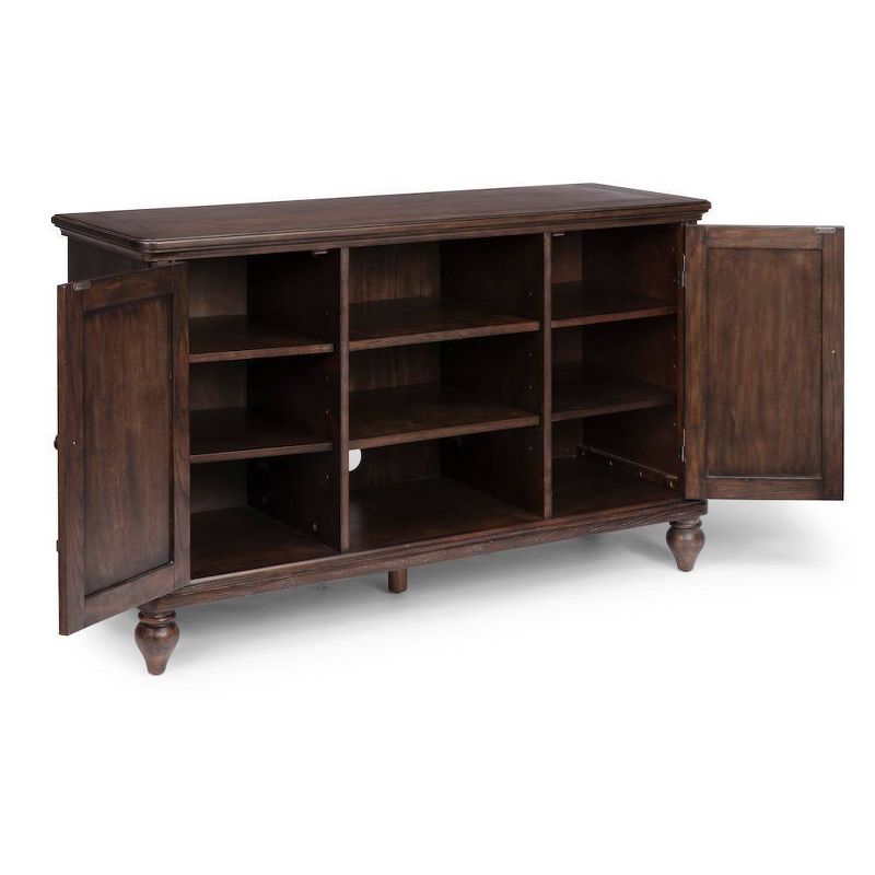 60" Southport Entertainment Center Dark Aged Oak - Home Styles
