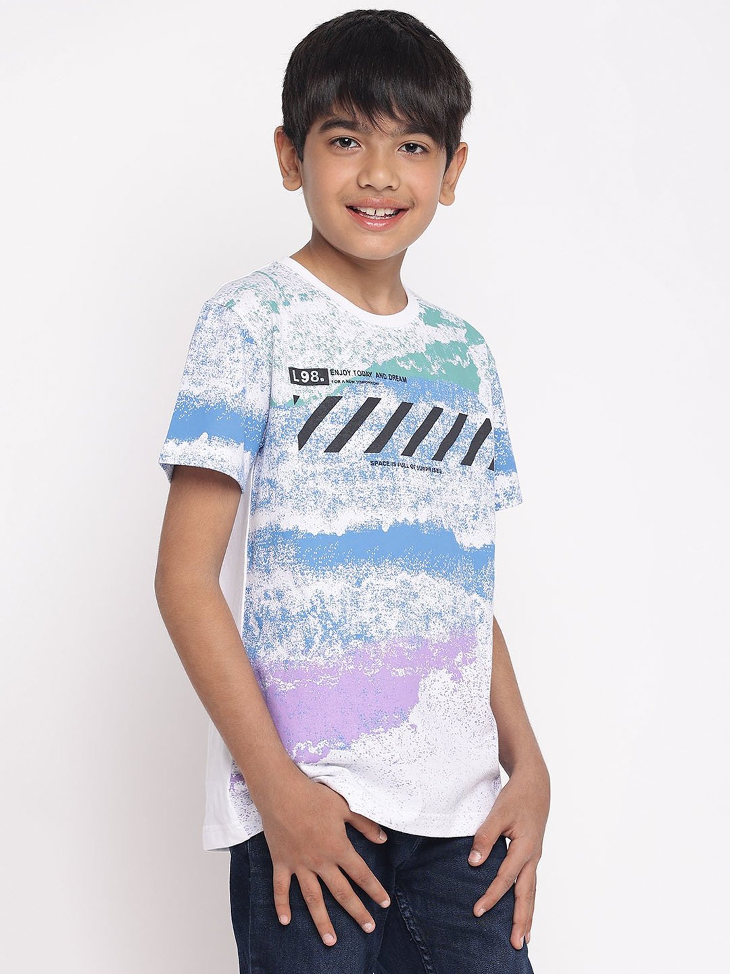 Lil Tomatoes Kids Multicolor Printed T-Shirt