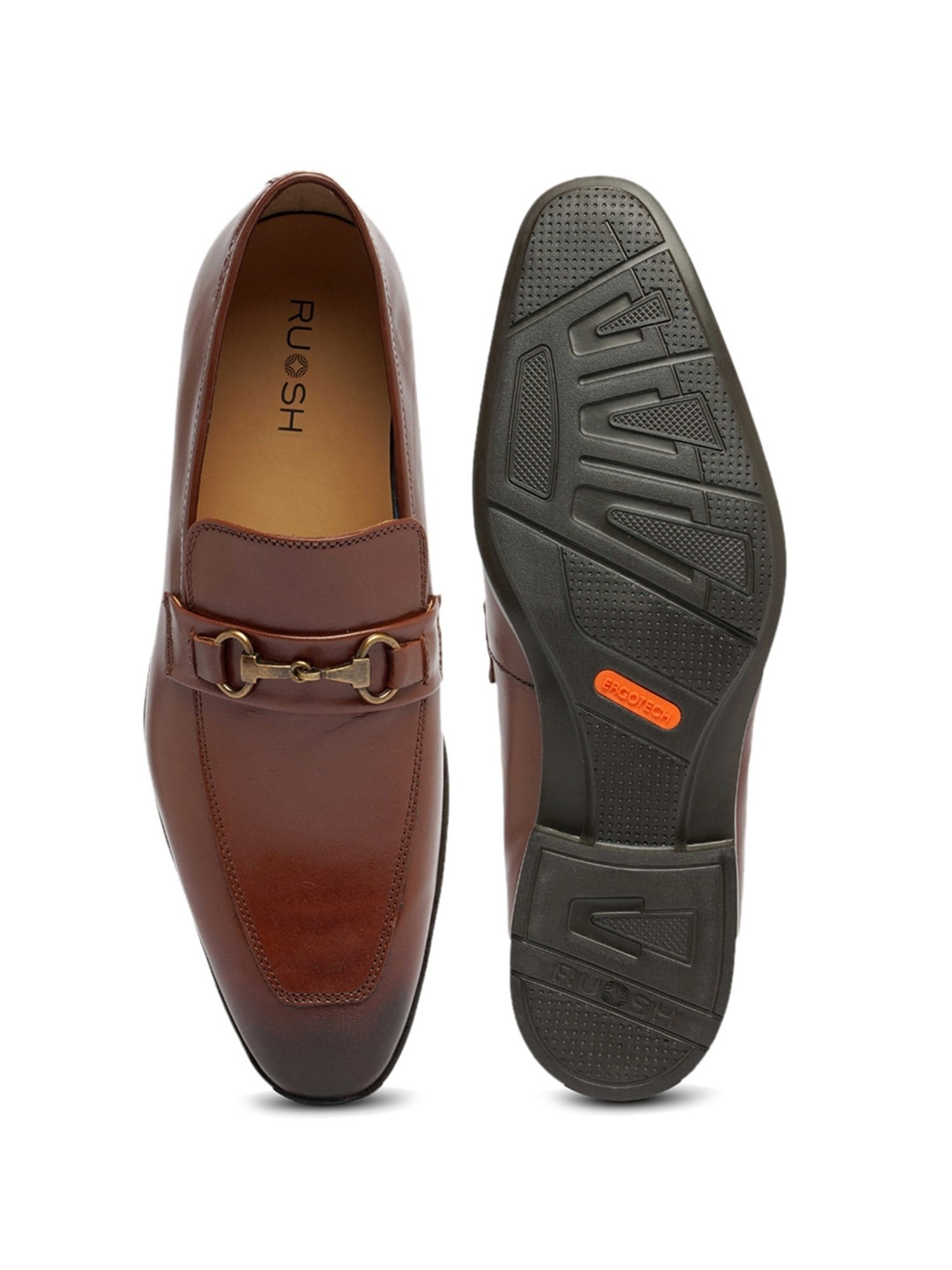 Ruosh Men's Tan Formal Loafers