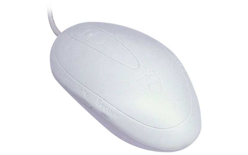 Seal Shield Mouse - Optical - Cable - White - USB - 800 dpi - Scroll Button - 5 Button(s)