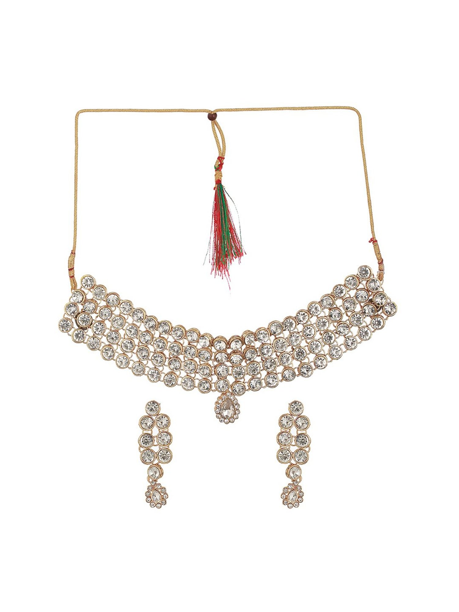 Aatmana Golden Necklace & Earring Set for Women