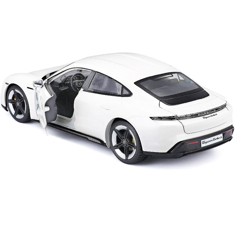 Porsche Taycan Turbo S White 1/24 Diecast Model Car by Bburago
