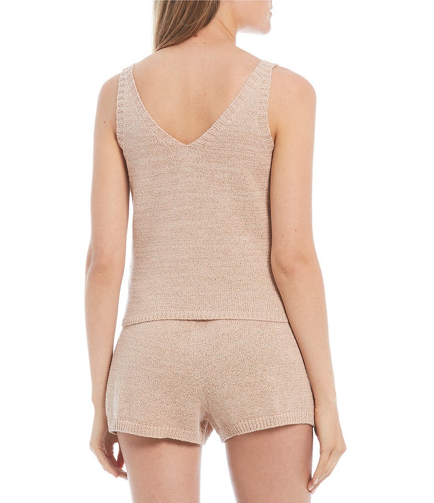 GB Coordinating Double V Sweater Knit Tank Top