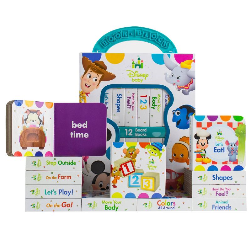 Disney Baby - My First Library 12 Board Book Block Set - by Phoenix