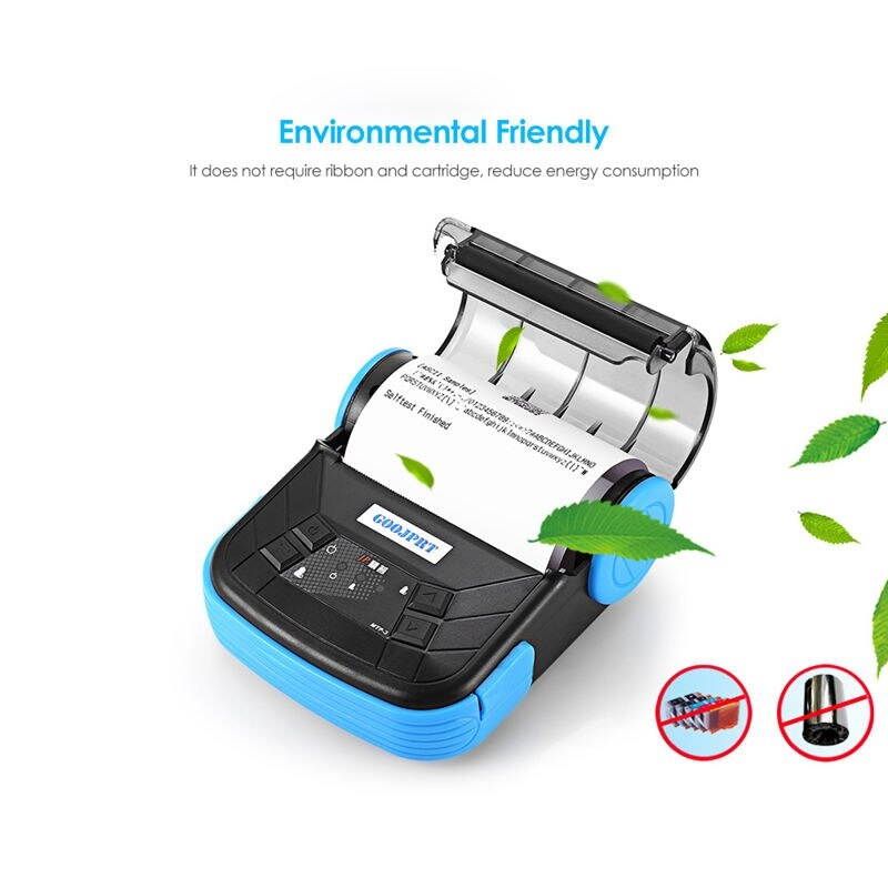 GOOJPRT MTP-3 80mm Bluetooth 2.0 Mini Thermal Printer Exquisite Lightweight Design Portable Receipt Printer For Android Ios Wind