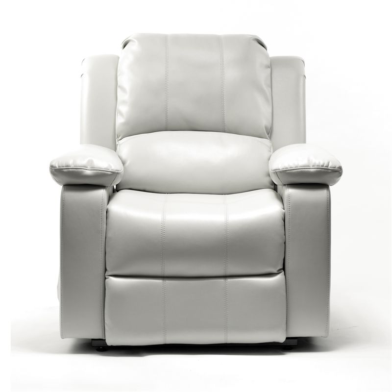 Spence Dove White Leather Gel Lift Chair - Comfort Pointe