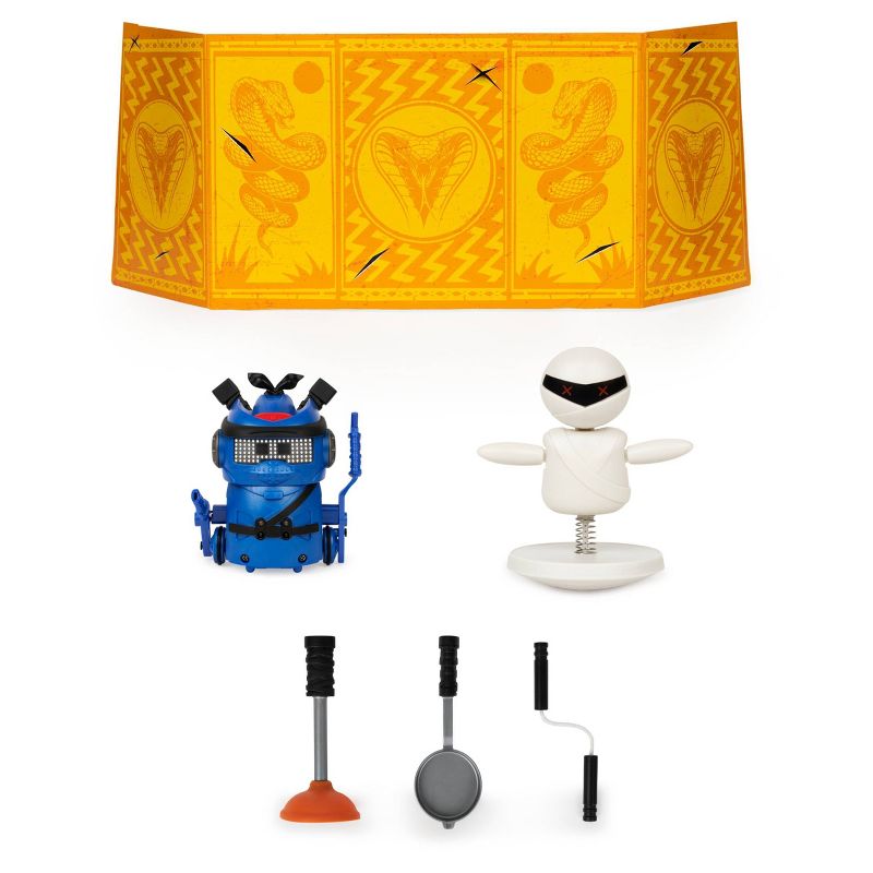 Ninja Bots Battling Robot with 3 Weapons Trainer - Blue