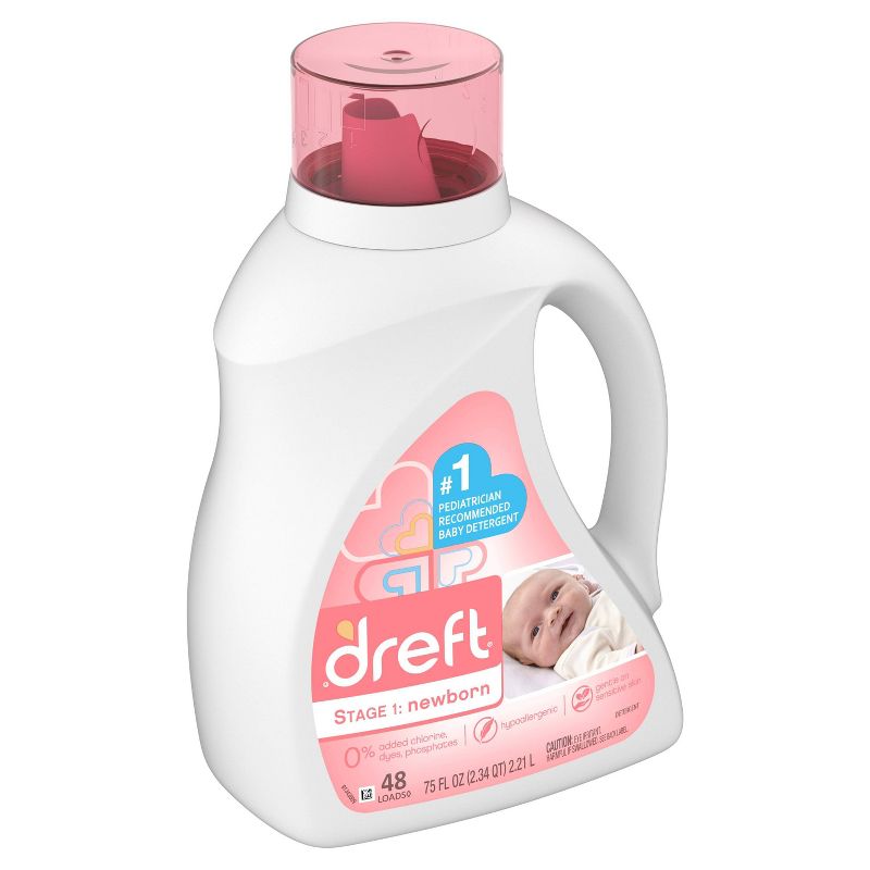 Dreft Stage 1: Newborn Liquid Laundry Detergent (HEC) - It's a Boy/Girl! 75oz/48 loads