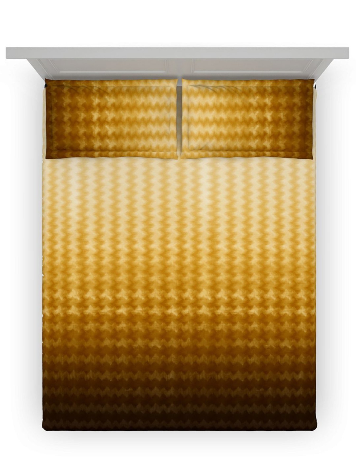 DDecor Abstract Brown 210 TC Cotton King Bed Sheet With 2 Pillow Covers