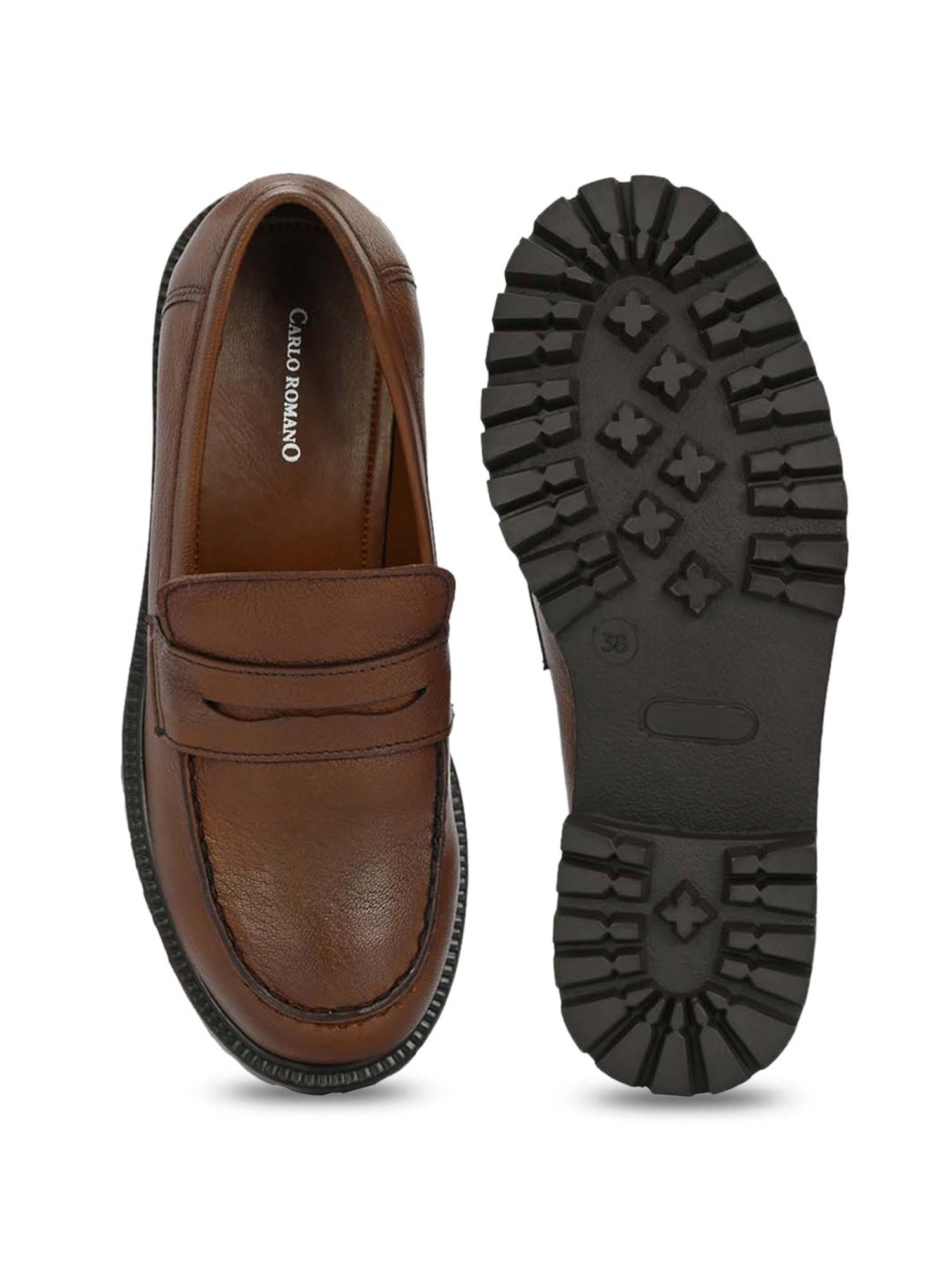 Carlo Romano Women's Tan Casual Loafers