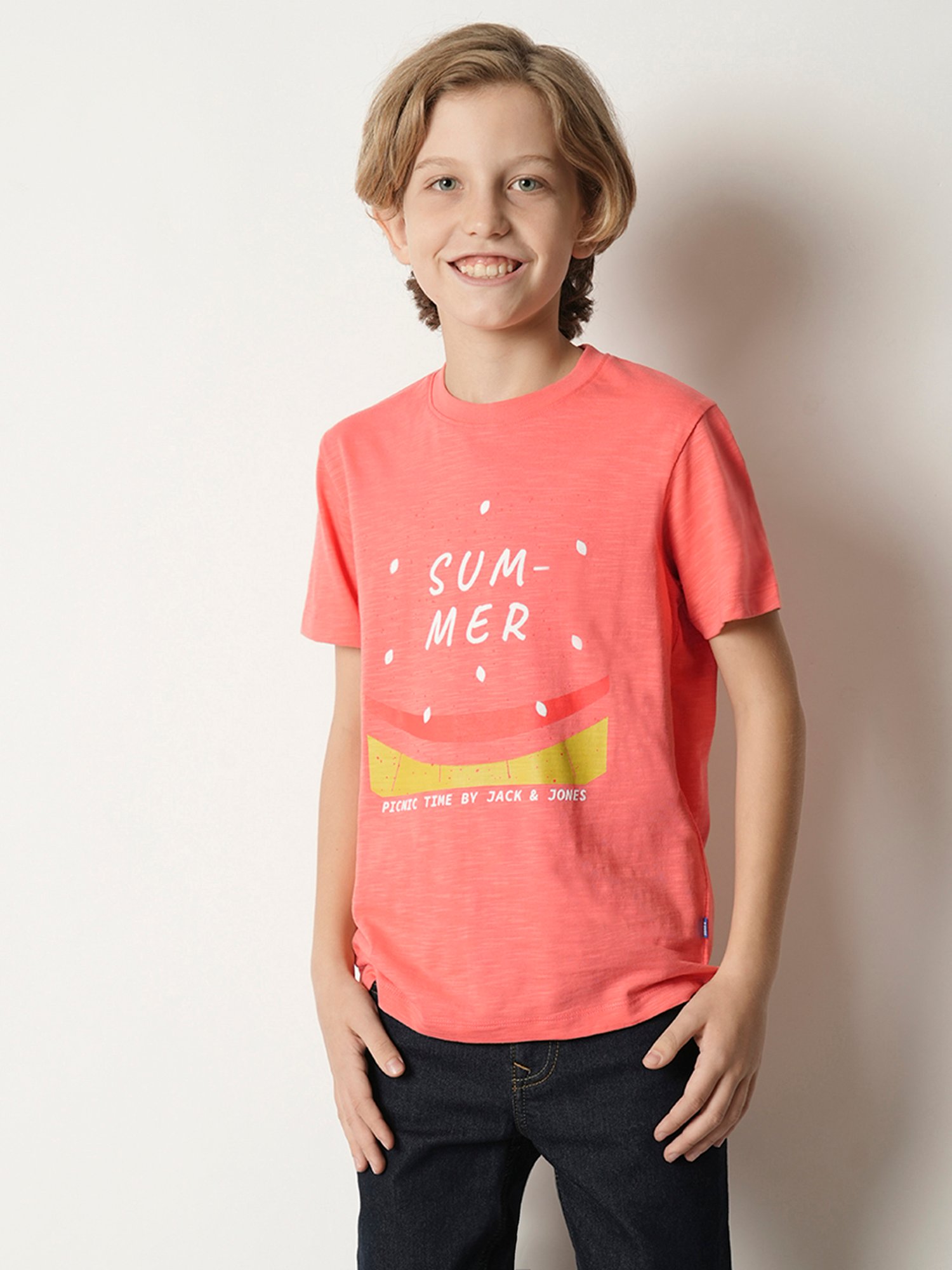 Jack & Jones Junior Coral Printed T-Shirt