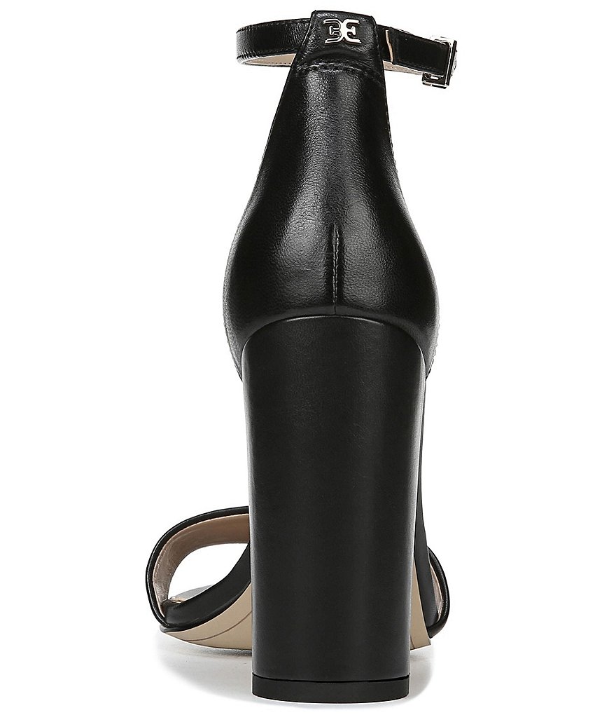 Sam Edelman Yaro Leather Ankle Strap Block Heel Dress Sandals