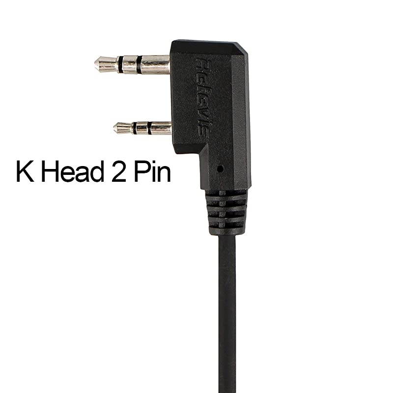 Case of 10 Two Way Radio Earpiece with Mic Single Wire Earhook Headset for Baofeng BF888S UV5R  H777 RT22 Arcshell AR5 Walkie Talkies