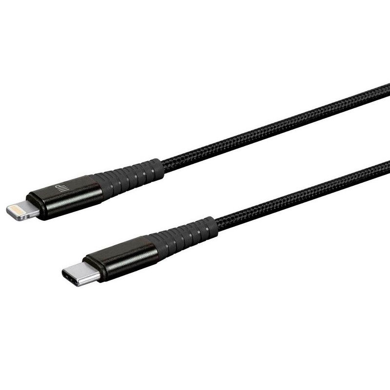 Monoprice AtlasFlex Series Durable MFi Certified Lightning to USB Type-C Rapid Charge & Sync Kevlar-Reinforced Nyl