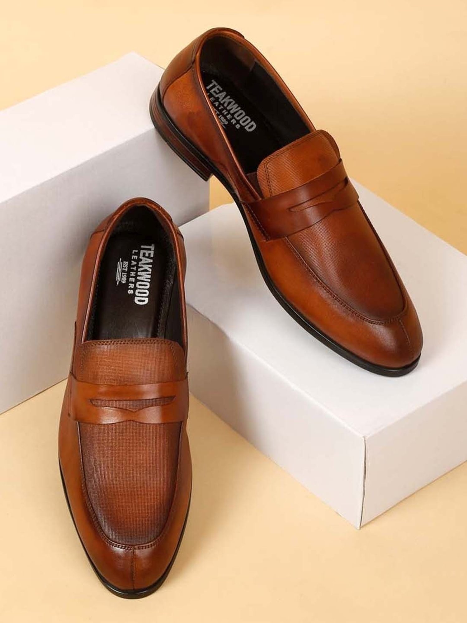 Teakwood Leathers Men's Wood Formal Loafers