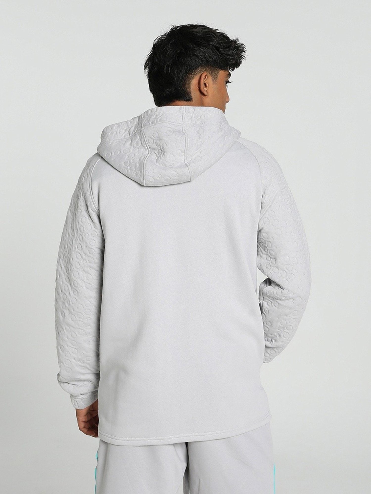 Puma Grey Regular Fit Hooded Jacket