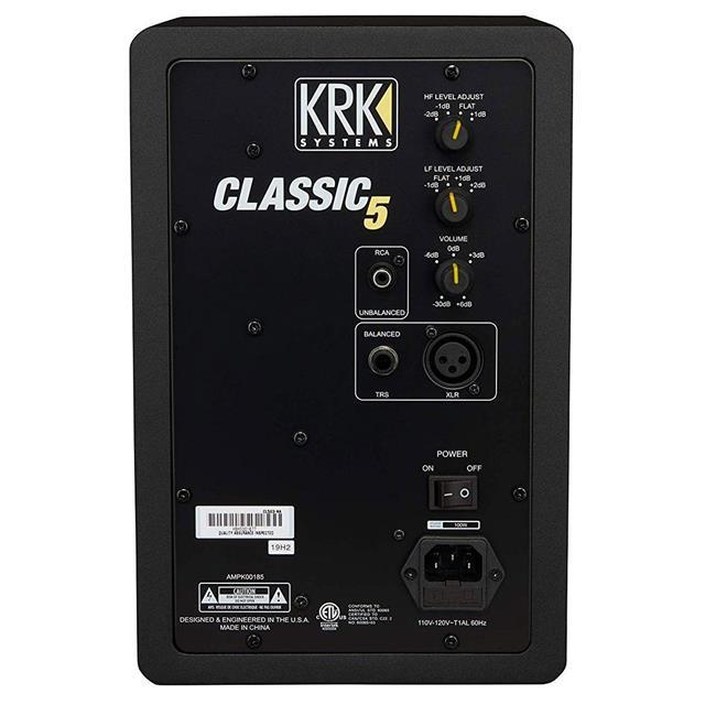 KRK Classic 5 G3 5" 2-Way Studio Monitor, 46Hz-35kHz Frequency Response #CL5G3NA