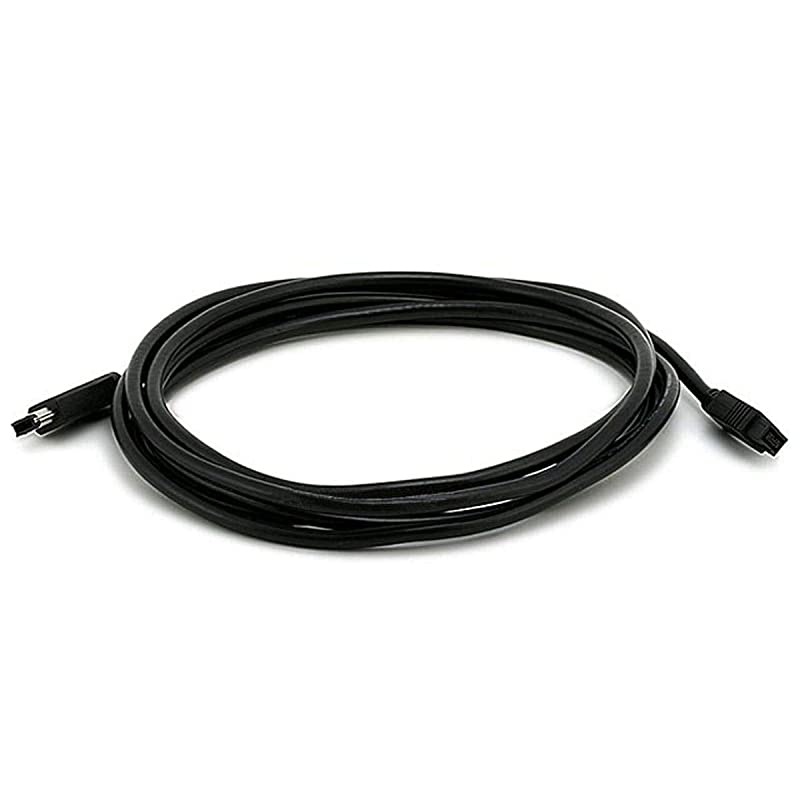 10-Feet 9 PIN/ 6PIN Bilingual FireWire 800, FireWire 400 Cable, Black (103543)