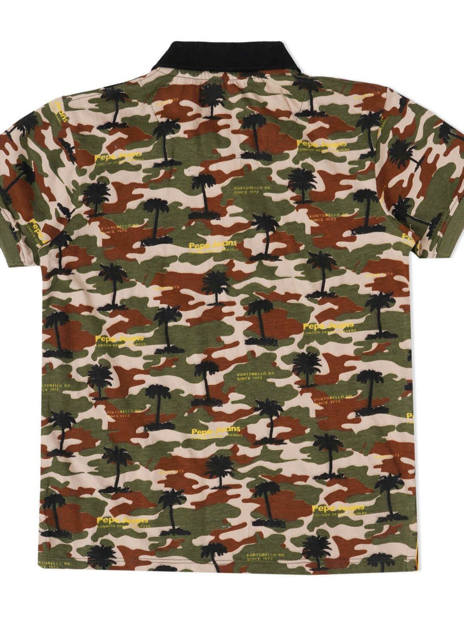 Pepe Jeans Kids Green Camouflage Polo T-Shirt