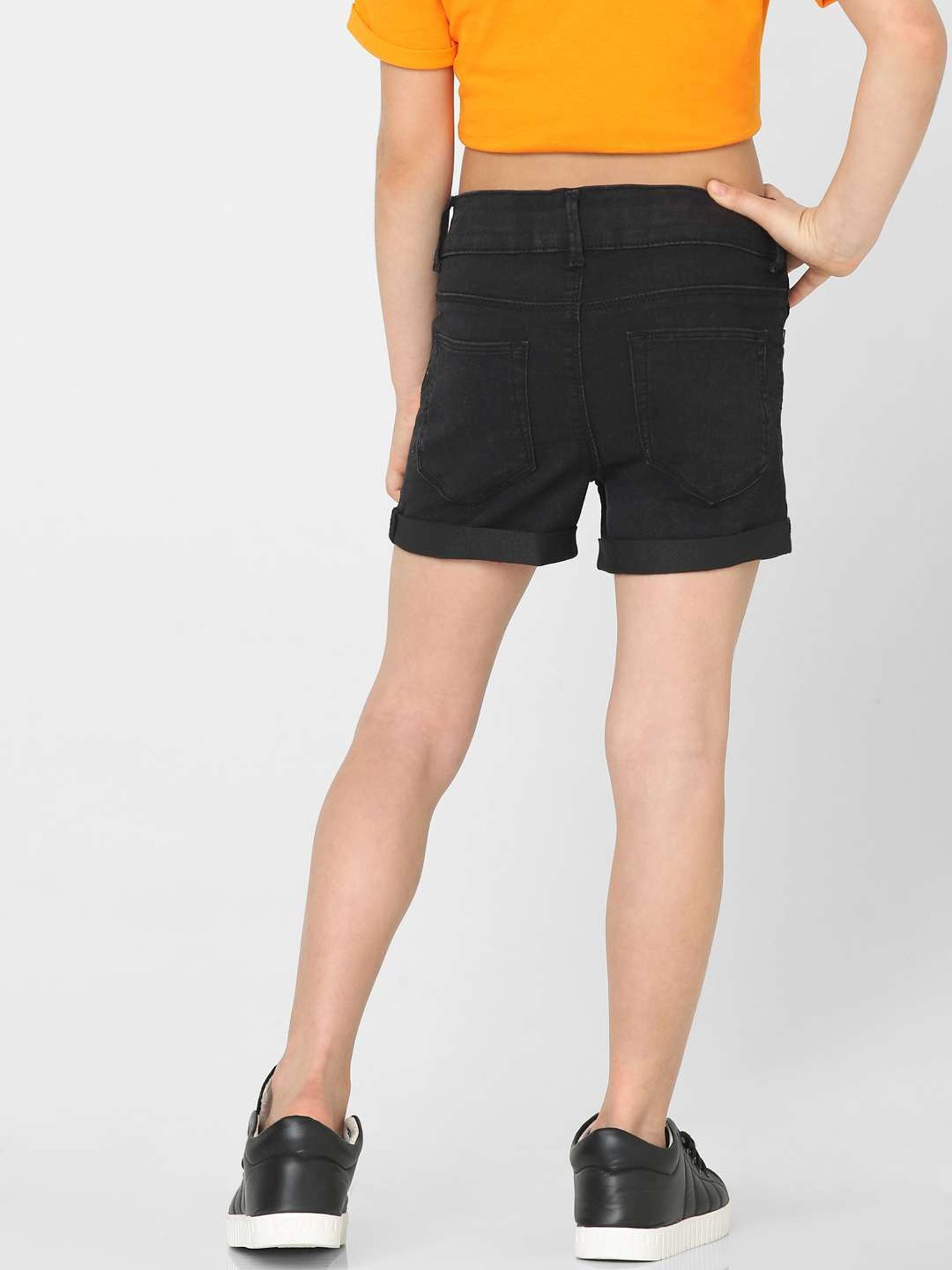 United Colors of Benetton Kids White Solid Shorts