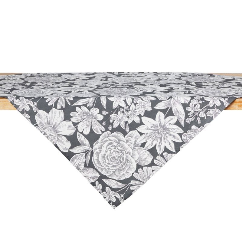 50" Cotton Linear Floral Table Throw - Town & Country Living