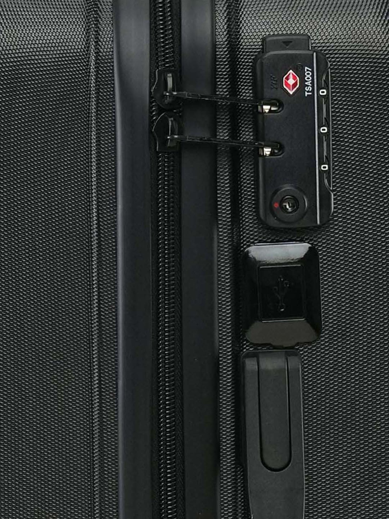 Swiss Brand Sion 2.0 Black Striped Hard Cabin Trolley Bag - 34 cm