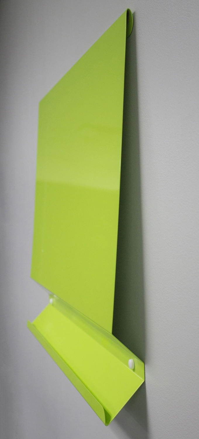 Ghent Link Board Magnetic Whiteboard 24"H x 30"W Lime Green Base/Gray Face