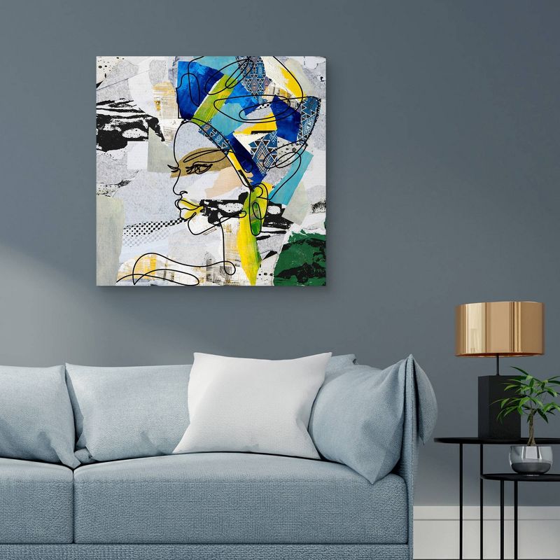 30" x 30" Turban Queen by Nikki Chu Canvas Art Print - Masterpiece Art Gallery