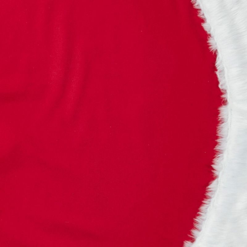 Lakeside 48" Snowy Burlap Christmas Tree Skirt with Doily Cloth