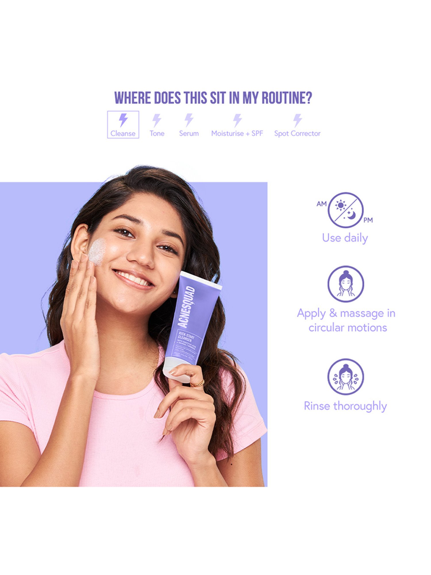 Acne Squad Kick-Start Cleanser with Salicylic Acid - 100 ml